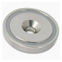 Pot Magnet 48mm Dia with countersunk 8.5mm centre hole