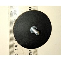 Pot Magnet; M4  Male on 43mm Rubber Coated Base 15kg attraction
