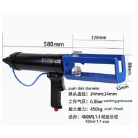 Gun, adhesive dispensing 400ml 1:1 Pneumatic